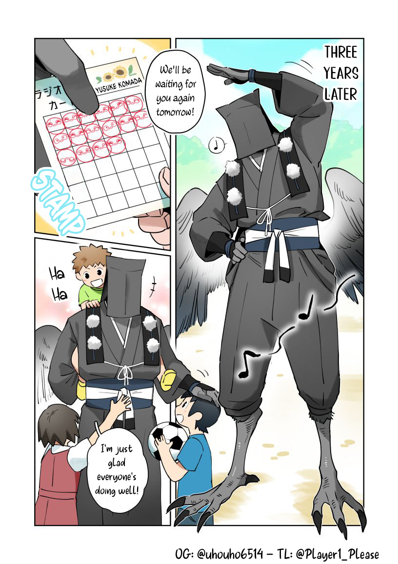 Player1_Please's tweet photo. The little Crow's Radio Calisthenics
Also, I wanted to expand the Little Crow's world, so I went ahead and properly introduced some new human characters!
Eng ver✨ https://t.co/TdACLeZ65a