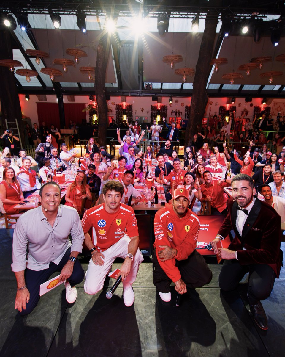 ShellMotorsport's tweet photo. What a night, Hungary! 🔥 From exclusive conversations to incredible fan energy, Budapest showed up in style. 

Thanks to all the influencers and guests who helped make the Shell V-Power Games Opening Ceremony a memorable evening! ❤️🏎️

#ShellVPower 
#ShellVPowerGames 
#ScuderiaFerrariHP