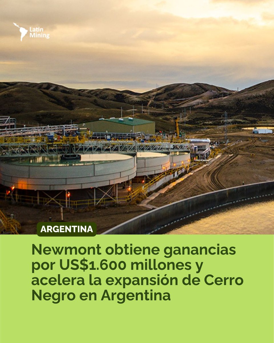 LatinMining's tweet photo. Los buenos resultados también impulsan nuevas inversiones.

Newmont obtuvo sólidas ganancias en el segundo trimestre y acelerará la expansión de Cerro Negro, en Santa Cruz. La compañía refuerza así el papel estratégico de Argentina dentro de su cartera global. https://t.co/ijiwm3OMj6