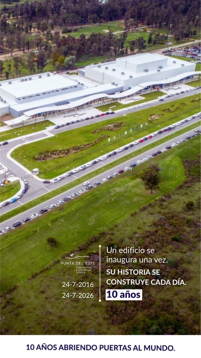 PuntaDelEsteCEC's tweet photo. Hace 10 años abría sus puertas el Punta del Este Convention & Exhibition Center.
Desde entonces, miles de personas, ideas y oportunidades encontraron aquí un punto de encuentro.
Porque un edificio se inaugura una vez, pero su historia se construye cada día.
#10AñosCEC #pde https://t.co/oN3arbH9lH
