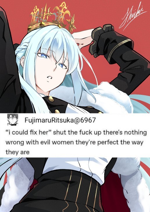 AdifetySer21704's tweet photo. #fgo 
Use the template wisely, fellow master

Don't be shy to show your evil woman some love and appreciation. https://t.co/teLRpE9NNm