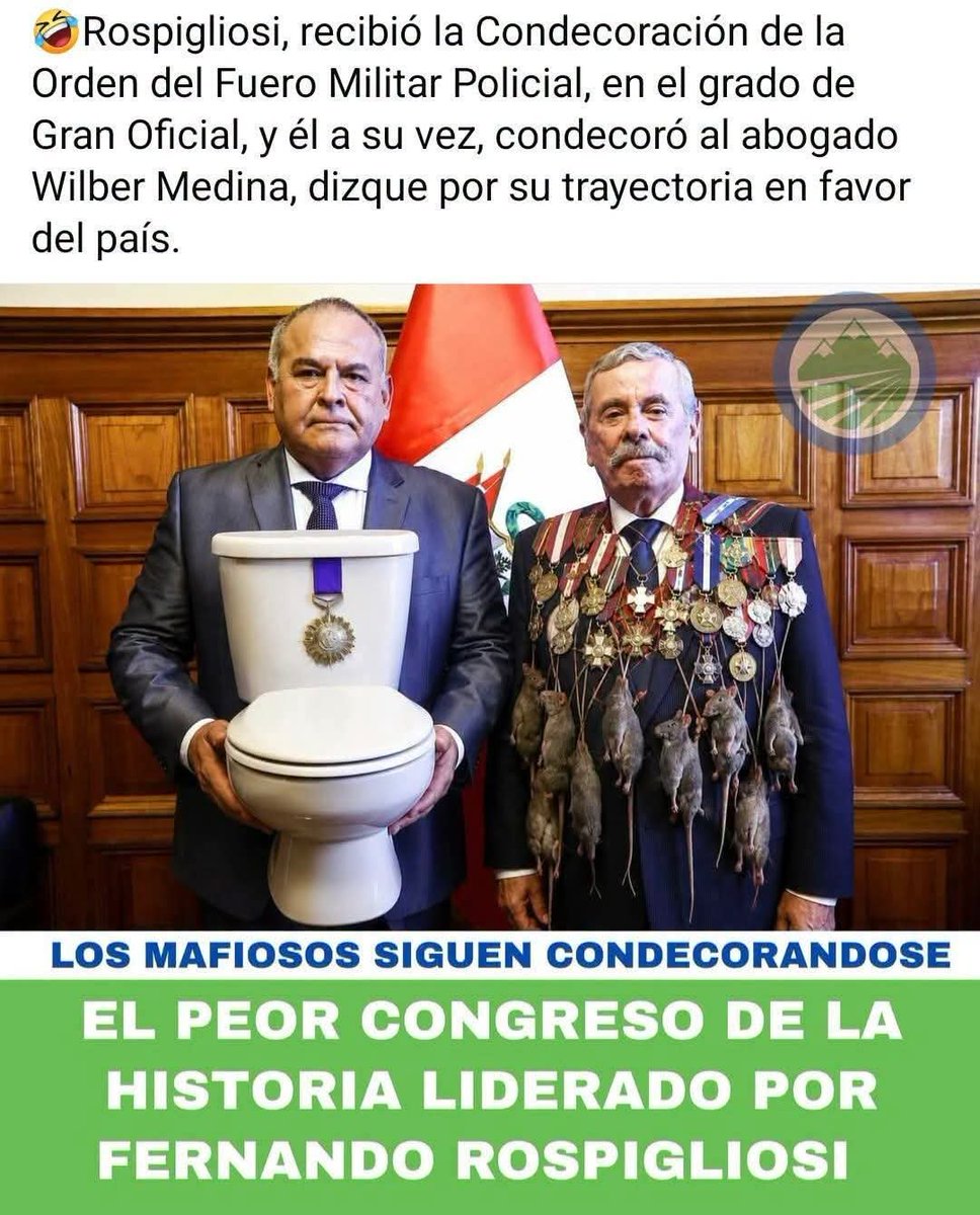 Oswaldo71582610's tweet photo. La MAFIA condecora a la MAFIA. https://t.co/pnLdB4euvY