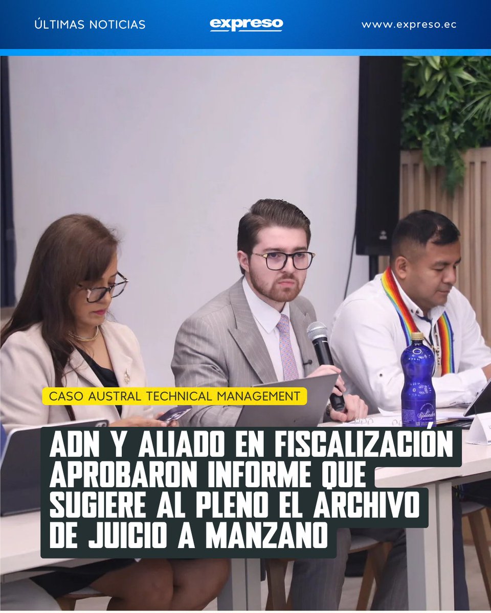 Expresoec's tweet photo. El oficialismo en la Comisión de Fiscalización aprobó el informe que recomienda el archivo del juicio político contra la exministra de Energía Inés Manzano.

Los detalles: https://t.co/ke7bbsVWGy https://t.co/aJyUGRvKRz