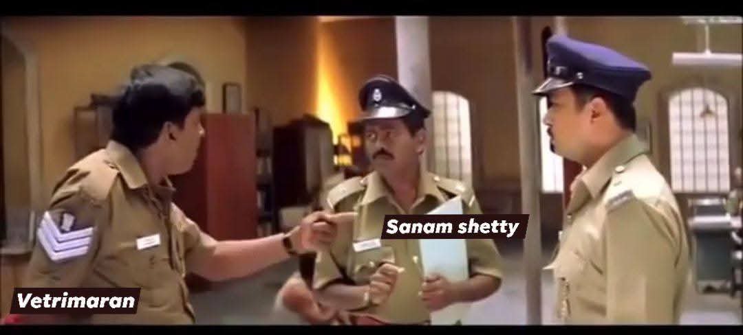 Kavya_tvk's tweet photo. Sanam shetty : வெற்றிமாரன் சார் கூட அந்த படத்த பாத்து இருப்பாரு அதுக்காக அவரையும்    ஜோக்கர் னு சொல்லுவிங்களா https://t.co/2CrQSsKc57