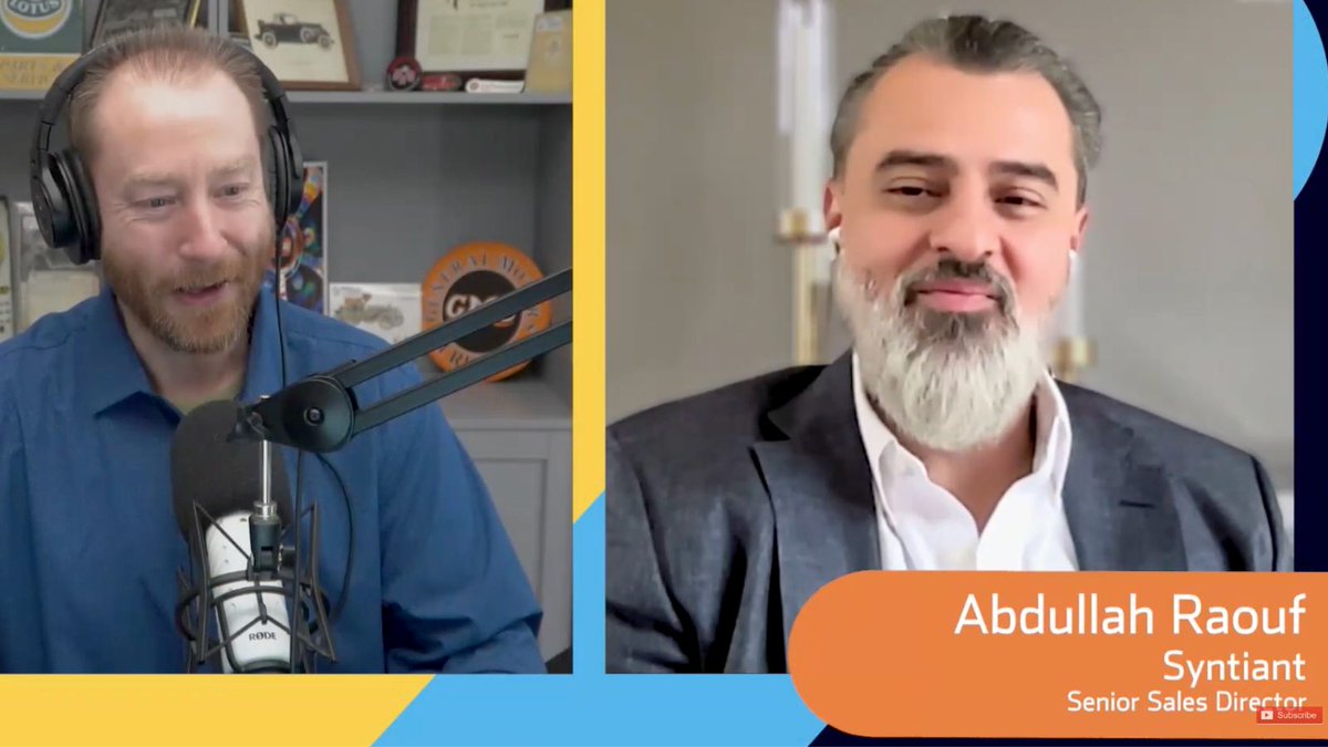 Syntiantcorp's tweet photo. Next-generation vehicles are moving beyond vision. They’re starting to hear.
 
In this AutoSens interview, our own Abdullah Raouf explains how Syntiant technology enables vehicles to hear the world clearly both inside and outside the cabin.
 
From clearer in-car communication to detecting emergency vehicles, this adds a new layer to automotive perception: hearing.
 
Watch the interview between Abdullah and Carl Anthony of AV Radio here ⬇️
 
 https://t.co/RbUFMJfK1B

#PhysicalAI #AutomotiveAI #EdgeAI