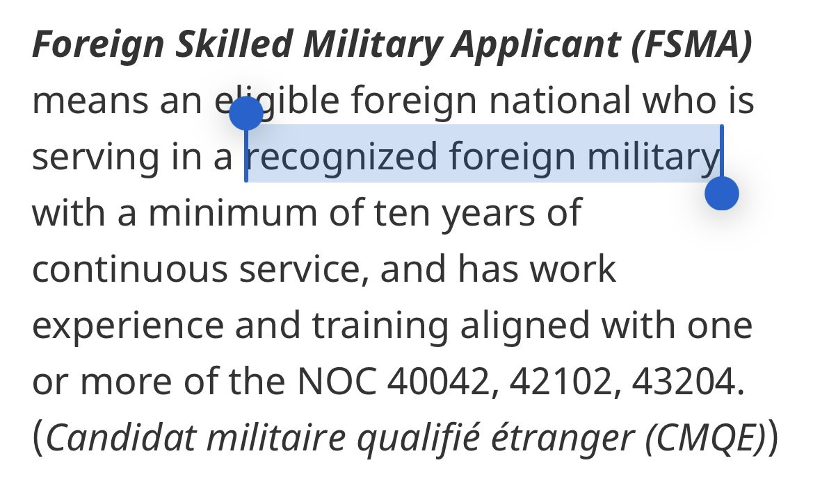 TheophanesRex's tweet photo. The first draw offering permanent residency to foreign military recruits took place yesterday.

AFAIK, the term ‘recognized foreign military’ has not been defined. So we don’t know which countries we would be getting these immigrants from.

@LenaMetlegeDiab needs to clarify this. https://t.co/5UcP0jzq4H