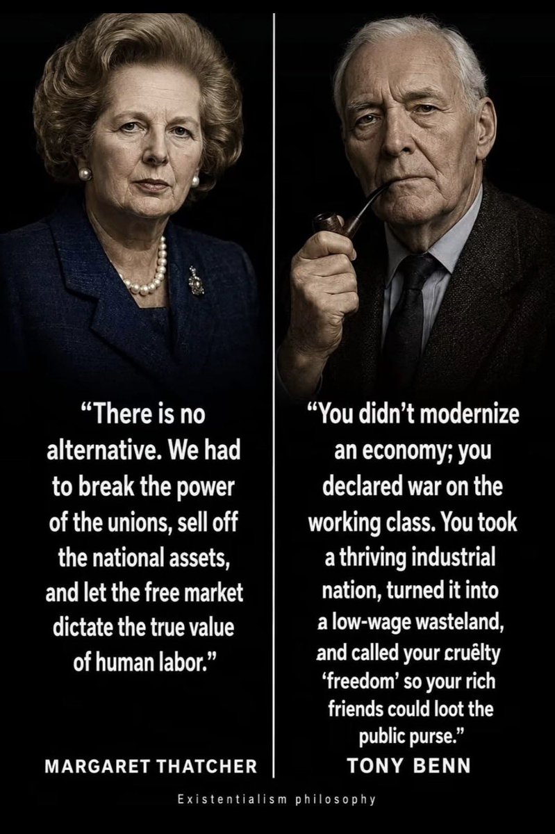 soclp_uk's tweet photo. Thatcherism the source of Britain’s woes. Tony Benn was spot on. https://t.co/TS4ULBEKvt