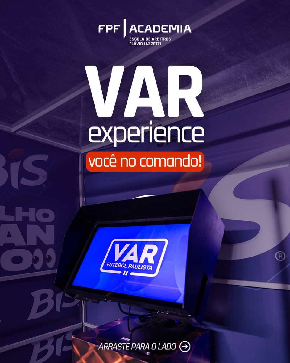 FPF_Oficial's tweet photo. ÚLTIMAS VAGAS! 🚨

Bora experimentar o trabalho de um árbitro de vídeo e de quebra conhecer a @fpf_oficial? As vagas para o VAR Experience estão ACABANDO!

📅 15 de agosto
⌚ 09h às 12h
📍 Edifício Pelé (FPF)

🔗 Inscreva-se: https://t.co/woEGIUU0Lo

#FPFAcademia #FPF https://t.co/dXBluB2RAE