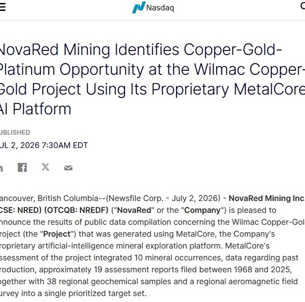 XfaaaX's tweet photo. NRED MAY BE LOOKING AT A DISTRICT-SCALE SYSTEM.

The news strengthens the case for a regional-scale exploration model at Wilmac. This does not prove a deposit, but it gives NRED a potentially meaningful target to test.

#nrednews #MOMSON $DASH https://t.co/vftmQn3idq