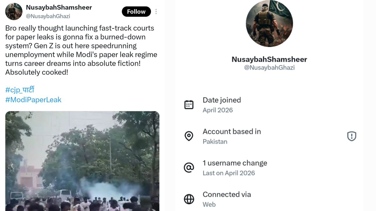 AskAnshul's tweet photo. @DelhiPolice @TheHidTruth @ShahAlizey68583 16) Account name: NusybahShamsheer

Username: NusaybahGhazi
Account based in Pakistan

CC: @DelhiPolice https://t.co/jkUVI2YAqI