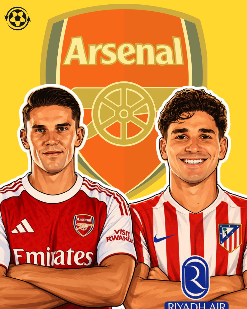 DeadlineDayLive's tweet photo. 🚨 Arsenal could offer Viktor Gyokeres to Atletico Madrid in a deal for Julian Alvarez.

Atletico have an interest in Gyokeres, creating the possibility of a player-plus-cash agreement.

Gyokeres also has interest from Saudi Arabia as Arsenal continue to explore a move for Alvarez.

(Source: @JacobsBen)