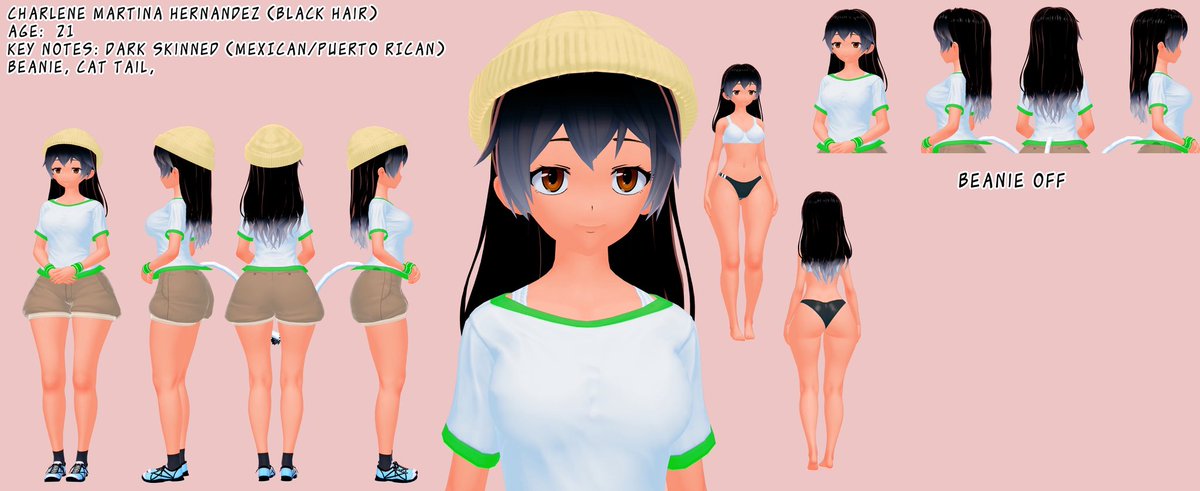GoldenLejn64's tweet photo. Updated Koikatsu character sheets for my main 3 OCs
Digit and Jethro/EJ - Age: 23, Nationality: Puerto Rican
Charlene - Age: 20-21, Nationality: Half Puerto Rican, Half Mexican
#Koikatsu #OC #Reference #Digit #Duke #DigitNighter #Jethro #EJ #Charlene #CharleneMartinaHernández https://t.co/5X0qr644UF