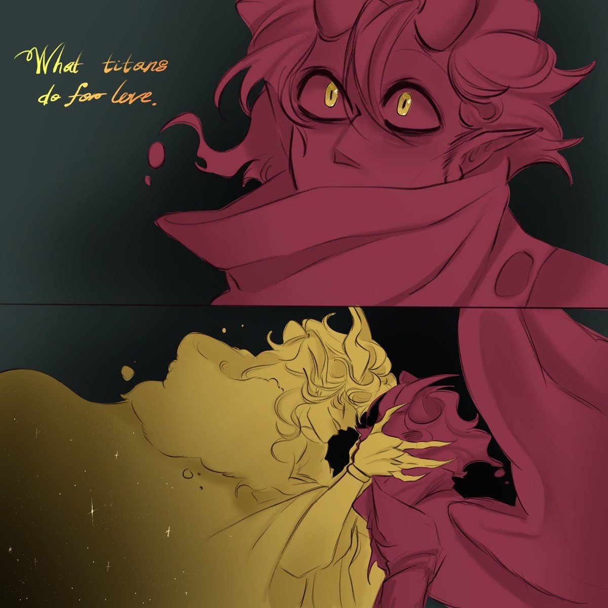 Regul_sj's tweet photo. The young titans are having a heart-to-heart conversation. Sometimes fate is unpredictable, isn't it?
.
.
.
.
.
.
#GodzillavsKingGhidorah #Godzilla #Mothra #Rodan #KingGhidorah #rodorah #godzillafanart https://t.co/J2cm0Pj6iT