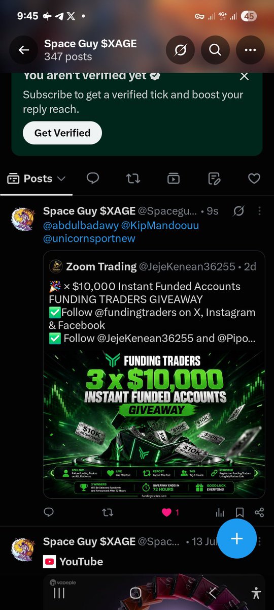 Spaceguy19hope's tweet photo. @JejeKenean36255 @fundingtraders @PipoTolosa Done https://t.co/IvexhYnkoC
