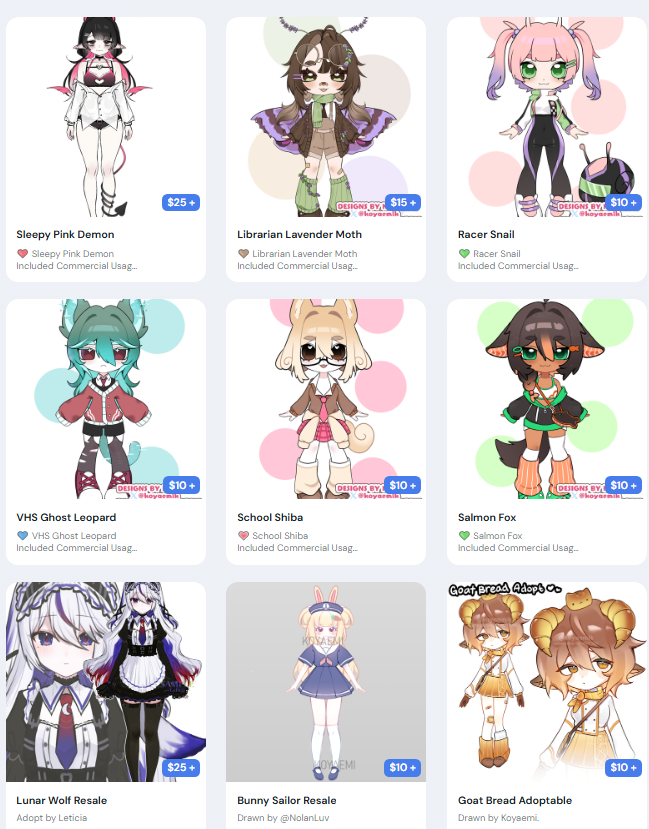 koyaemik's tweet photo. Final Sale for all of the adopts available on my Ko-fi! Lowest it will get :3 

All of them include full rights, Commercial usage https://t.co/4dFNIAtjJ7
