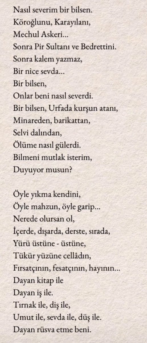 Baris_Aker's tweet photo. Öyle yıkma kendini,öyle mahsun, öyle garip… https://t.co/iIDPAnSaDp