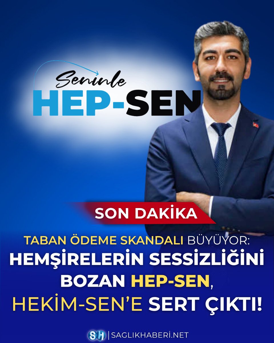 netsaglikhaberi's tweet photo. #SONDAKİKA | Taban Ödeme Skandalı Büyüyor: HEMŞİRELERİN SESSİZLİĞİNİ BOZAN HEP-SEN, HEKİM-SEN’E SERT ÇIKTI!

🚨 Kamuda 2026 Temmuz taban ek ödemelerindeki devasa uçurumun gündeme oturmasının ardından @hekimsen’in yaptığı kıyaslama paylaşımı sağlık camiasında infiale yol açtı.

📌 HEP-SEN Genel Başkanı @ynsmsek, @hekimsen’e adeta meydan okuyarak, "Saha baskısıyla kendi görevini hemşireye yığanların, 3 kuruş verilen ek ödemelere dahi göz dikenlerin vaziyeti acınacak durumdadır! Hekim Bakanlığı hemşireleri temsil etmemektedir!" dedi.

📌 Yandal Uzmanının 106.751 TL, Pratisyen Hekimin 26.806 TL taban ek ödeme aldığı sistemde hemşirelere verilen 4.981 TL’lik tutarın savunulmasına tepkiler çığ gibi büyüdü.

📌 HEP-SEN Kurucu Genel Sekreteri @yasinaldemiir ise eski @drfahrettinkoca ile yaşanan olayı hatırlatarak "Bak onlardan aldık, size verdik, şükredin" anlayışına karşı köhne sisteme HAYIR denilmesi gerektiğini vurguladı.

📌 Akademisyenlerden de destek gören tepkiler sonrası geri adım atmak zorunda kalan @hekimsen, "Amacımız hemşirelerin emeğini küçümsemek değil" diyerek yeni açıklama yapmak zorunda kaldı.

🔗 Detaylar: https://t.co/kxrCsJqdHK

#HEPSEN #YunusŞimşek #Hekimsen #YasinAldemir #saglikhaberinet