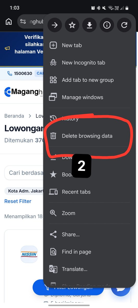 dindinandinn's tweet photo. @dosesof_x halooooo maapp baru baless, jd aku pencet  titik tiga di google gitu, trus pencet yang "Delete browsing data", nanti tampilan nya kaya di pict no.3, abis itu aku login lagi, verif muka lagi, trus refresh sekali langsung ijoo. semogaa berhasil yaaa di kamuu🥹 https://t.co/e8p1HwS0He