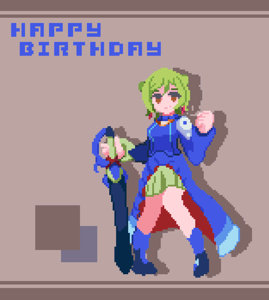 hitoyoni1573's tweet photo. @NeonNightred お誕生日おめでとうございます！
＃ドット絵 https://t.co/IfTDwhlXIM