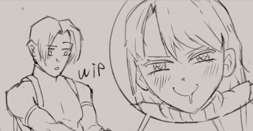 cherrcolour's tweet photo. WIP Ashley is just "terrified" of the Ganado... or is she?

#ResidentEvil4 #RE4 #LeonKennedy #AshleyGraham #wip https://t.co/QXxqwWxqnE