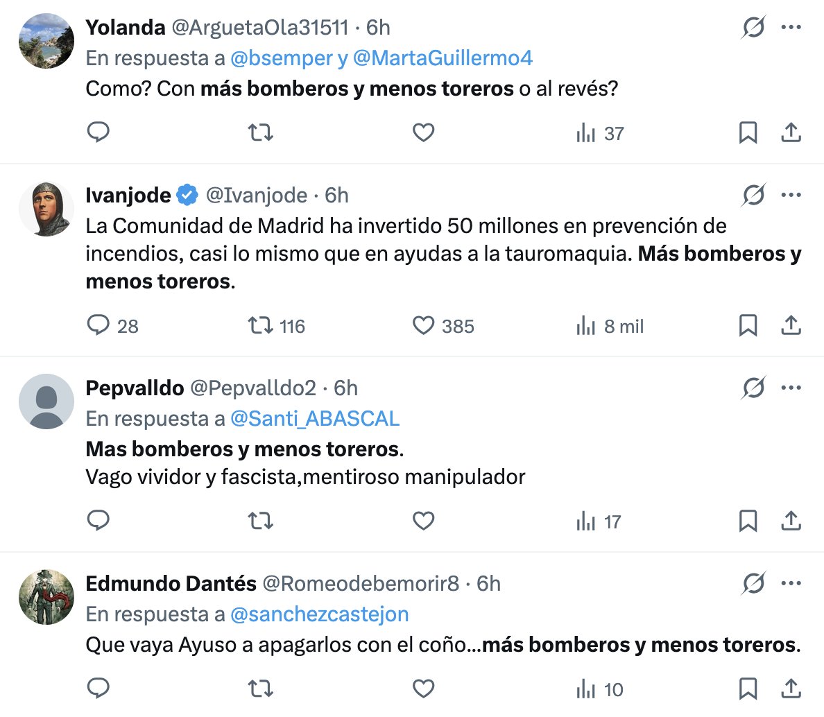 elentirvigo's tweet photo. Así funcionan los bots socialistas. Les suministran la consigna y la repiten como posesos. Podrían haber usado el lema "Más bomberos y menos puteros" o "Más bomberos y menos Zapateros", pero el PSOE quedaría como el culo recordando en qué se gastó el dinero de los españoles. https://t.co/zvpZcczL6C