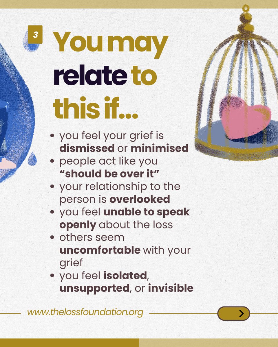 LossFoundation's tweet photo. Have you ever felt like your grief wasn’t recognised by those around you?
Disenfranchised Grief helps us understand these experiences and the ways grief may be felt.
📚 Explore more grief models here:
https://t.co/d5FqtTcy68
#Grief #Bereavement https://t.co/KUqAjHOe51