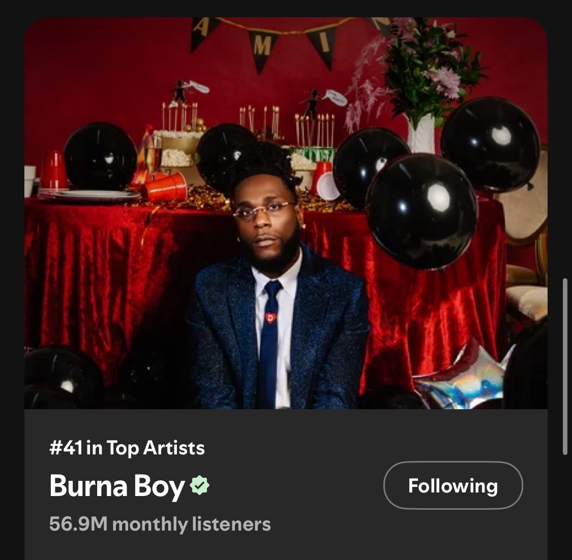 paschalmowah's tweet photo. We all gonna see Burna reach Top 10 🫶🏼❤️ https://t.co/MYx0LsyR6f