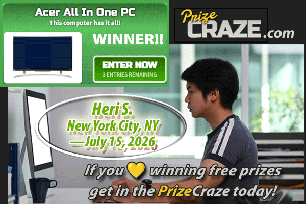 Prize_Craze's tweet photo. 🖥️Congrats, Acer All In One PC #Winner —Heri S. — New York City, NY — July 15, 2026!🏆

If you 💛LOVE #winning FREE PRIZES...
👇
Get in the PrizeCraze today: https://t.co/Ofn5lfdOT0 https://t.co/tKqTMvjd0p