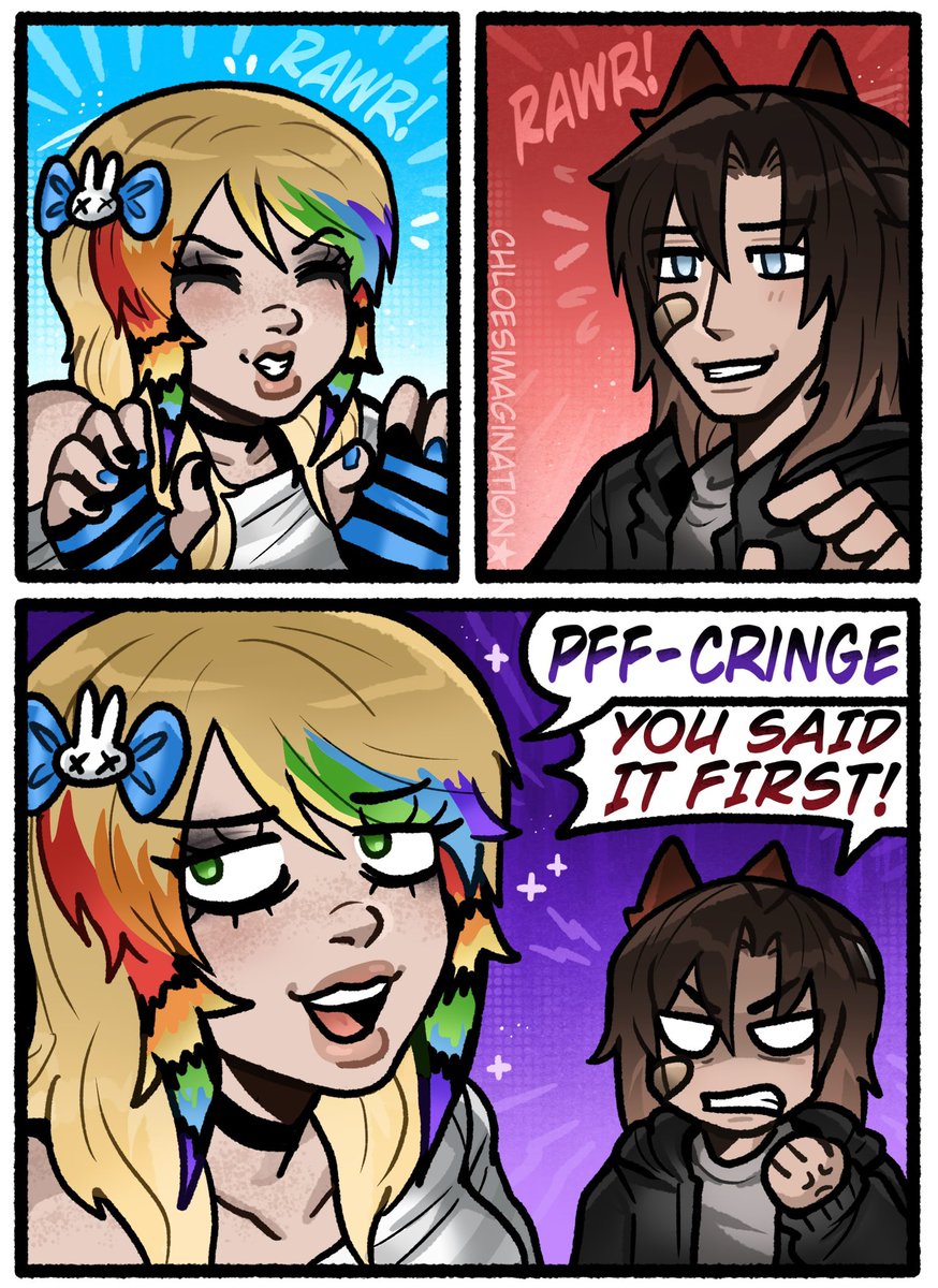 ChloeImagine's tweet photo. Teen Michael learns Teen Vanny’s slang in FNAF https://t.co/sjl5Dc9lPD