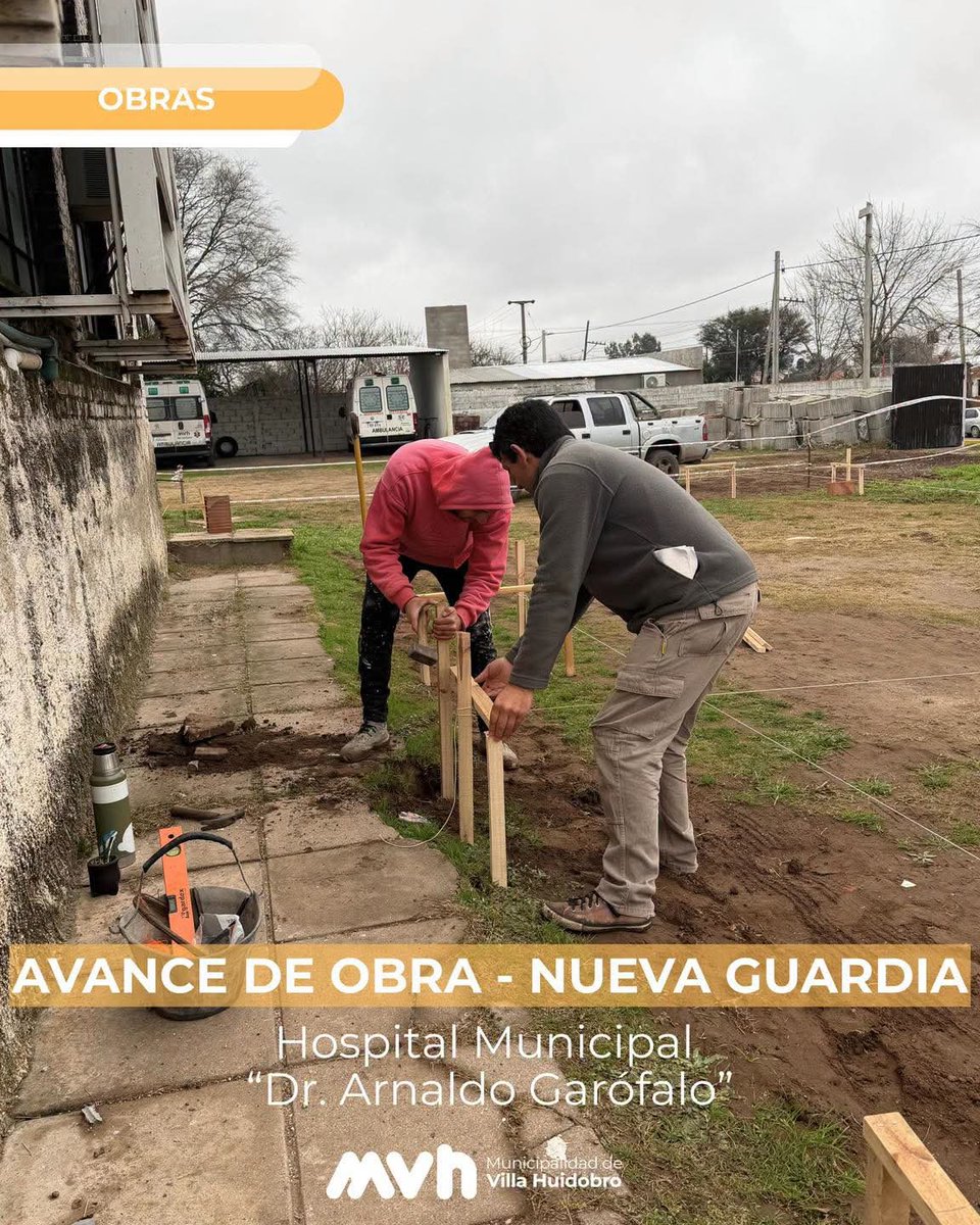 MuniVHuidobro's tweet photo. 🏗️ Avanza la construcción de la nueva Guardia del Hospital Dr. Arnaldo Garófalo, una obra que fortalecerá la atención de la salud y brindará mejores condiciones para vecinos y profesionales 🏥❤️

#UnGobiernoQueNosUne
#GestiónEnzoQuiroga https://t.co/VAENf3VRVL