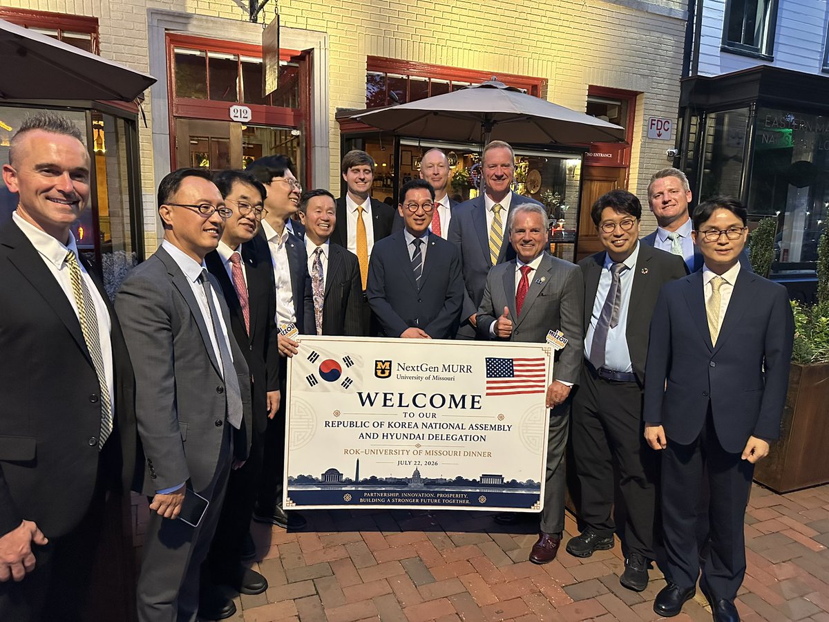 RepMarkAlford's tweet photo. This week we joined @SenEricSchmitt, @Mizzou President Dr. Mun Choi, and partners from South Korea’s National Assembly to strengthen a critical alliance.
 
Together, we look forward to advancing nuclear research, securing life-saving medical isotopes for cancer treatment, and reinforcing supply chains—all through the work being done at MURR and NextGen MURR right here in Missouri.
 
This is how we grow our economy, strengthen national security, and deliver real results. We’re just getting started!