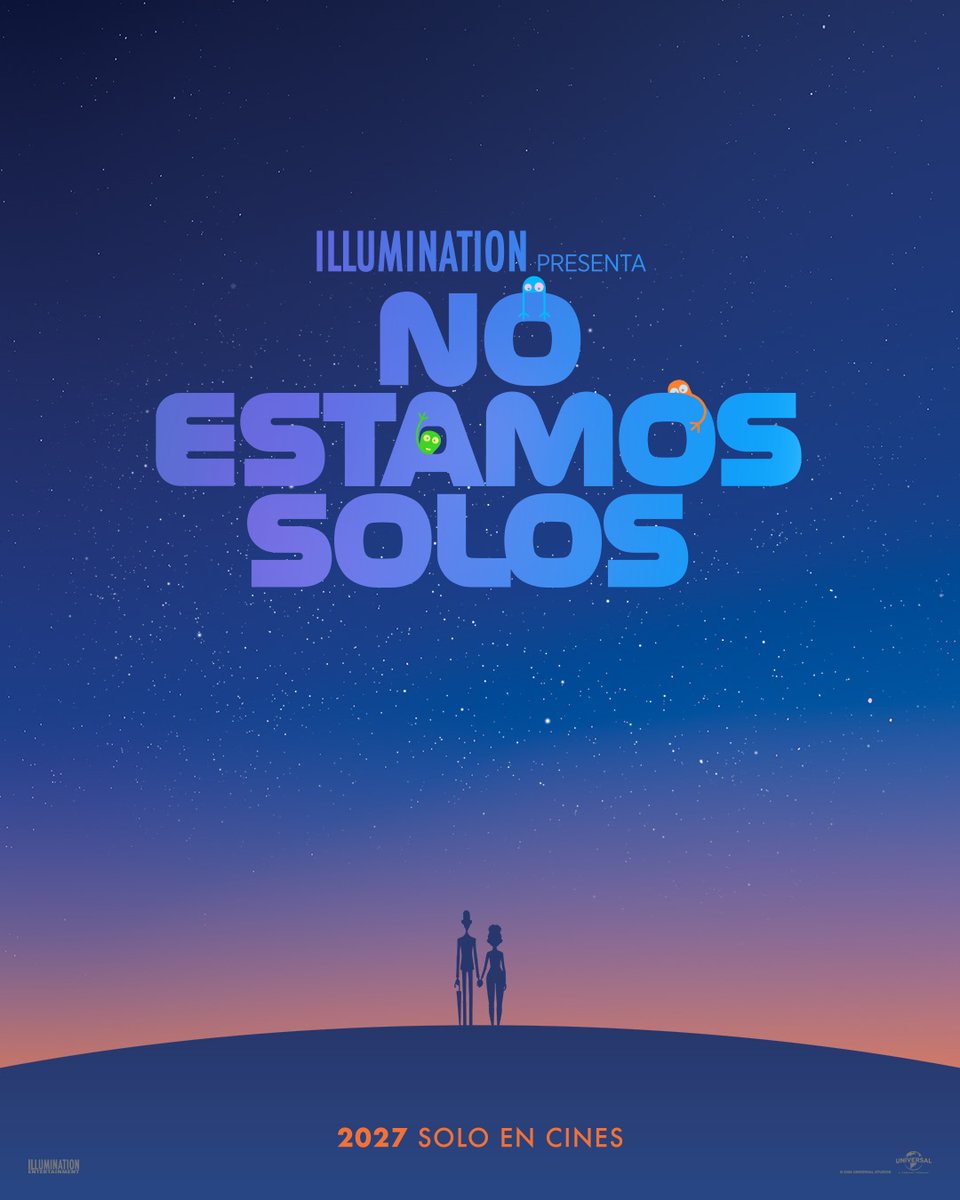 carteles's tweet photo. Cuando Joe y Fran forman equipo para preparar el lanzamiento inaugural de su revolucionario cohete reciben la visita de tres revoltosos alienígenas que se instalan en casa de Joe. La película de animación #NoEstamosSolos se estrena en cines el 18 de marzo https://t.co/8Wmb234G0Q https://t.co/FQ8M5hVH59