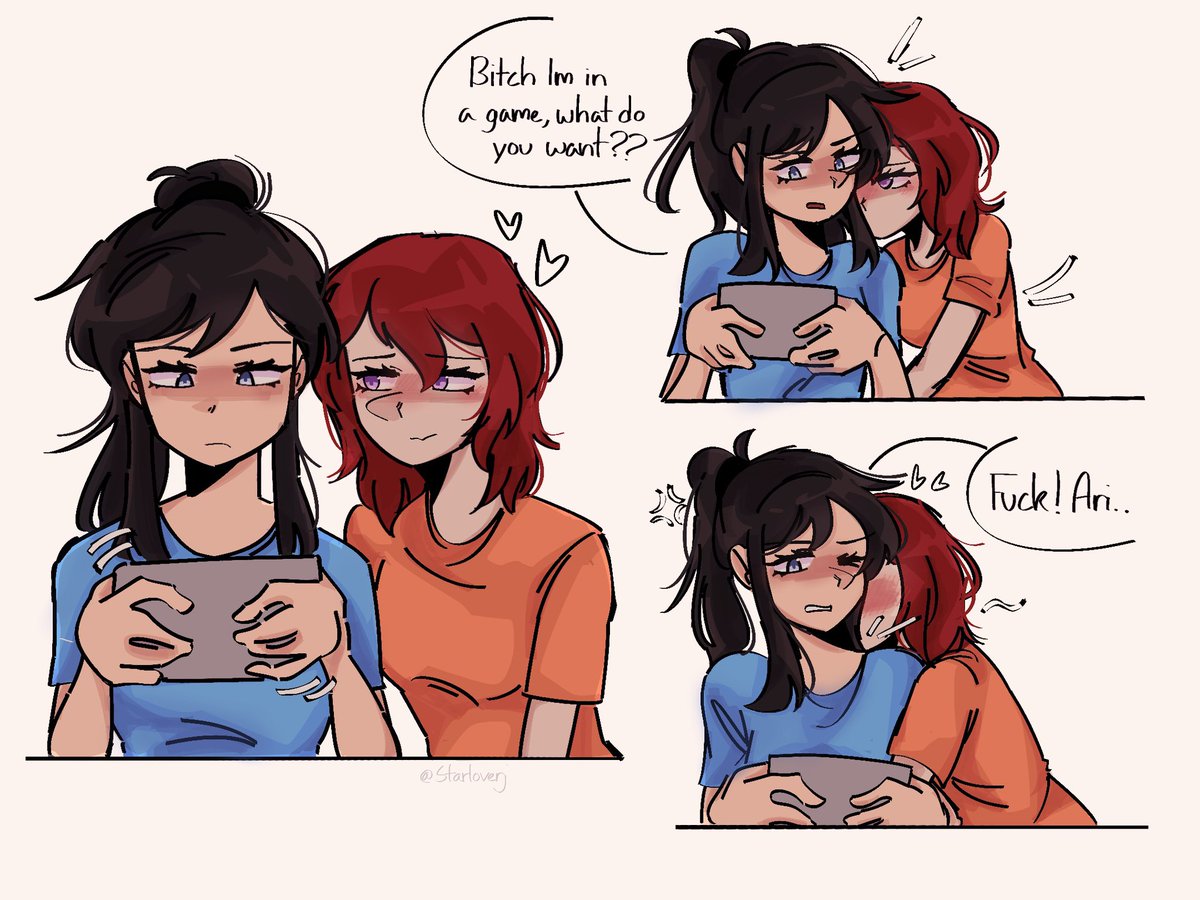 starloveRj's tweet photo. She’s like a clingy cat #aricole #classof09 #aricolefanart https://t.co/uvpVX8TpKh