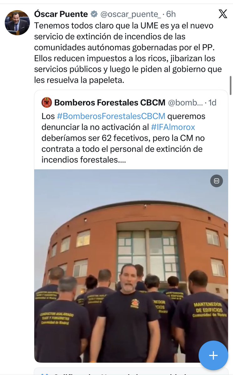 FroilLannister's tweet photo. El incendio más grande de la historia de España en cuanto a extensión acaba de ocurrir en una comunidad gobernada por el PSOE, con amplísima intervención de la UME, pero no le digáis nada a Gutancito, que se pone a rabiar.

Lo peor es que desde 2018, el Gobierno ha reducido sus medios aéreos de lucha contra el fuego drásticamente. 

Sánchez ha sustituido aviones que lanzan agua sobre el fuego por Ministros que vomitan odio.