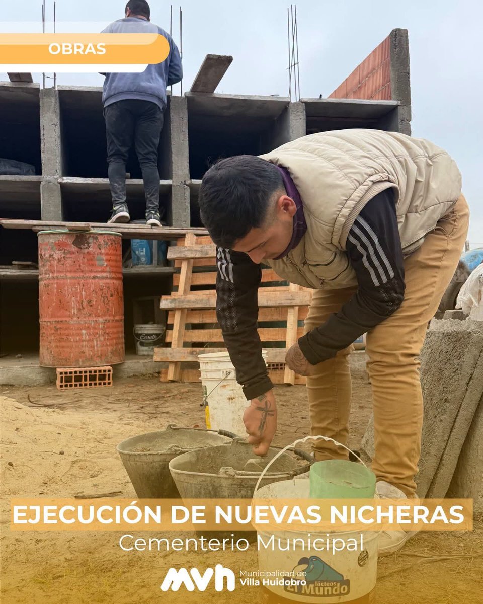 MuniVHuidobro's tweet photo. 🏗️ Continúan los trabajos de ampliación de las nicheras en el Cementerio Municipal, una obra que responde a una necesidad de la comunidad y permitirá ampliar la capacidad del espacio 🚧

#UnGobiernoQueNosUne
#GestionEnzoQuiroga https://t.co/BqUudl5s7L