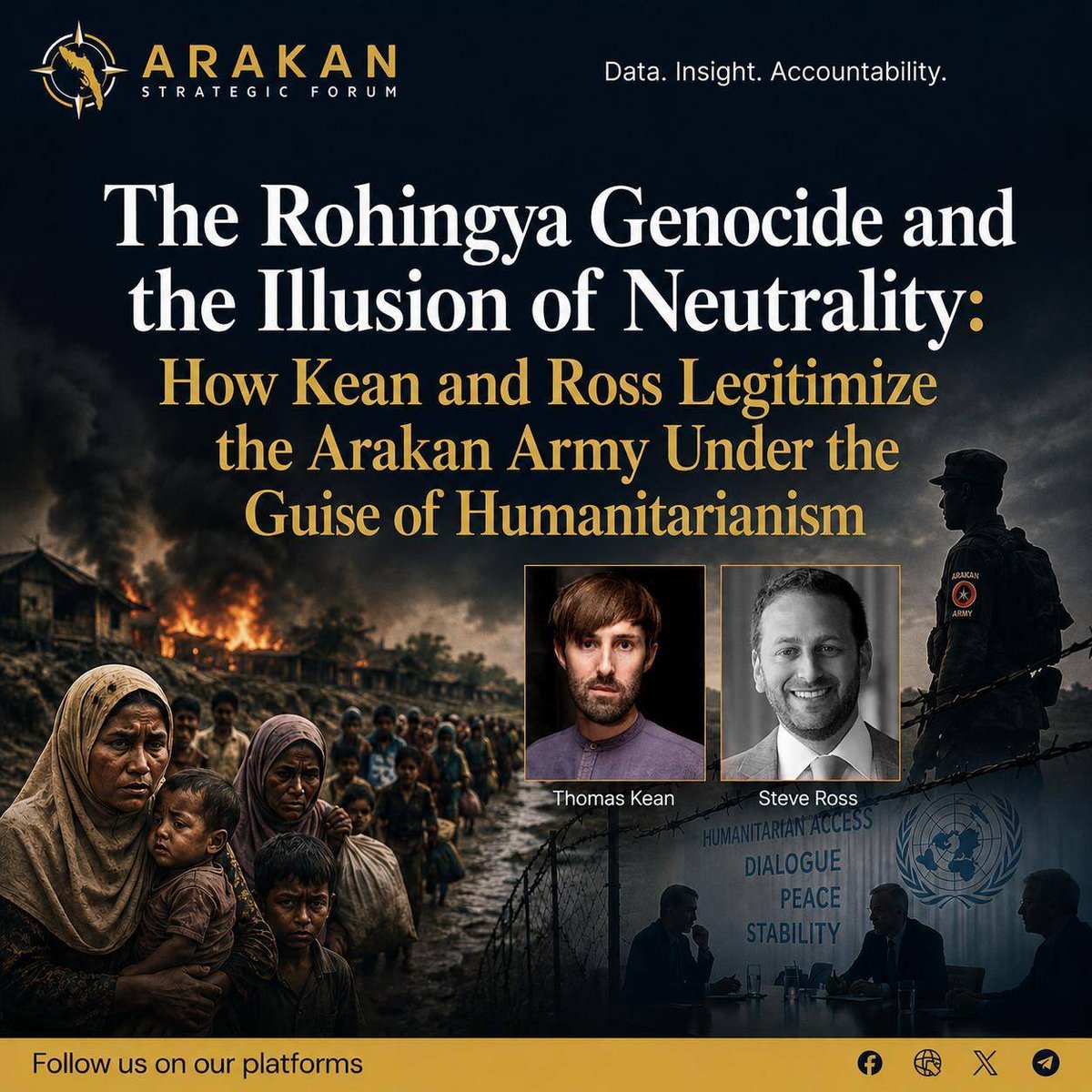 ForumArakan's tweet photo. The Rohingya Genocide and the Illusion of Neutrality: How Kean and Ross Legitimize the Arakan Army Under the Guise of Humanitarianism

https://t.co/VMAO8rsATY

#TerroristAA #Arakan #Rohingya #Bangladesh #Myanmar #ConflictWatch #NarcoTerror #HumanTrafficking #DrugWar #WarCrimes #StopGenocide #StopAA #SecurityAlert #SouthAsiaSecurity #SaveRohingya #PeaceNow #HumanRights #BorderSecurity #StopTerrorism
