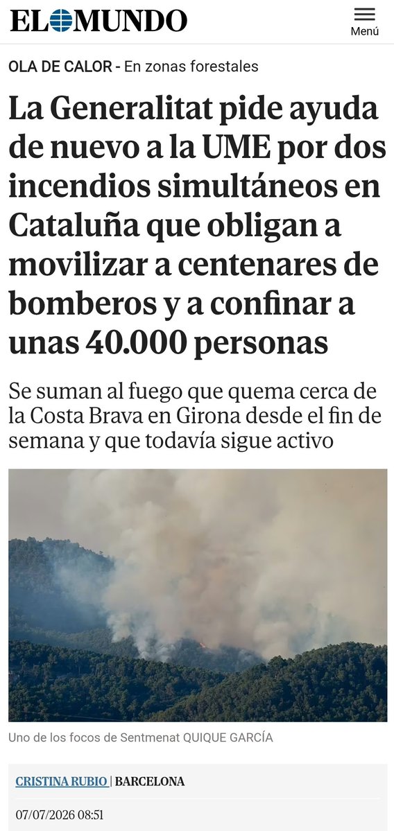Tabarnia_BCN's tweet photo. Mira Óscar Puente, la UME apagando incendios en el Madrid de Ayuso hace unos días. https://t.co/vKaDz4LuGS