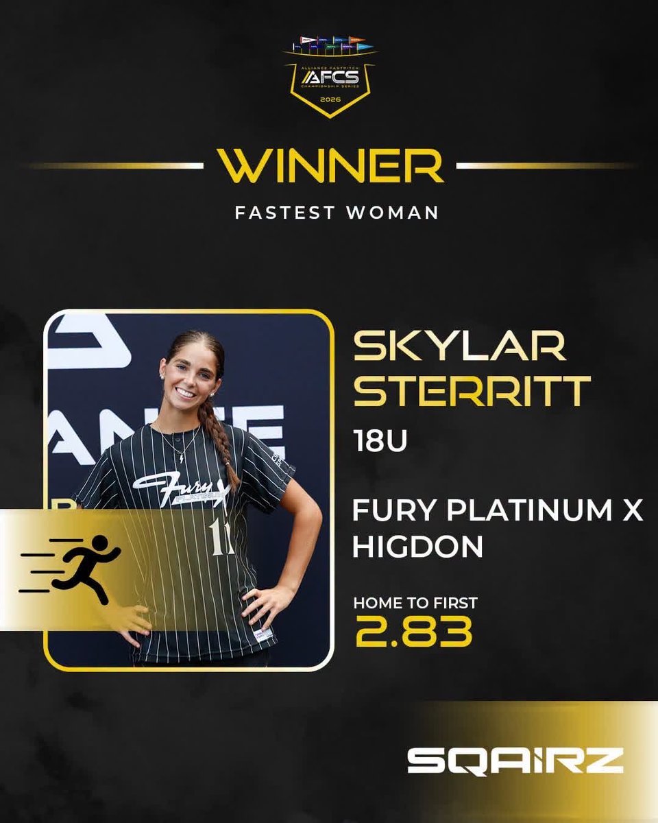 FPXHigdon18u's tweet photo. Congratulations to @2026Skysterritt on winning the @thealliancefp “fastest woman” award 💨 @FuryPlatinum https://t.co/Bi4TtG7Dw8