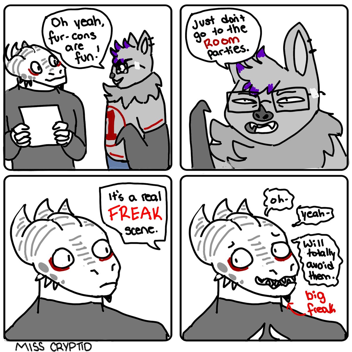 MissCryptidArt's tweet photo. They don't know the freaks are amongst them already https://t.co/dspWYJKXdY