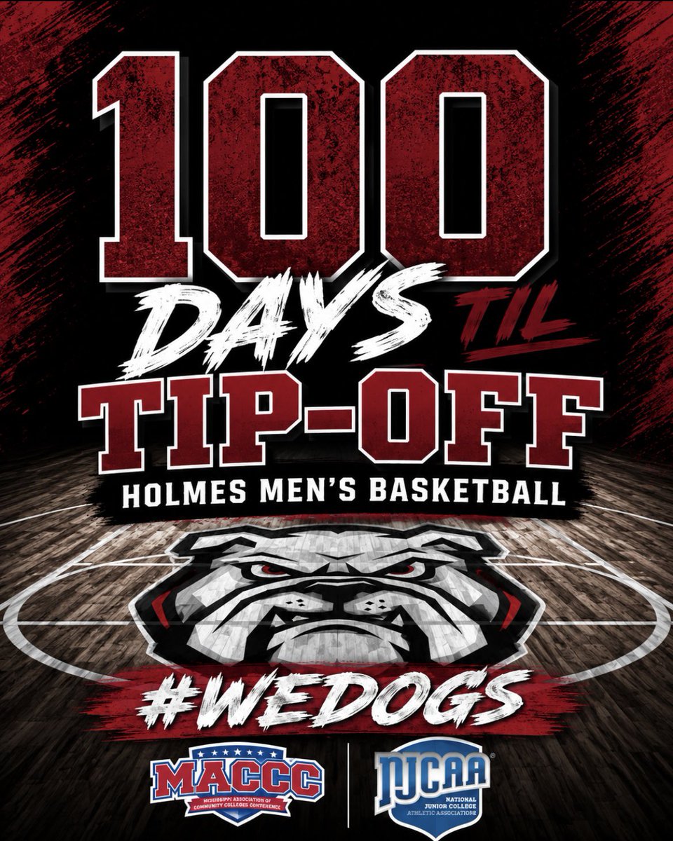 HolmesMBB's tweet photo. 1️⃣0️⃣0️⃣ DAYS OUT.⌛️ #WeDogs🐶 #NJCAABasketball https://t.co/d3XkvriCRv