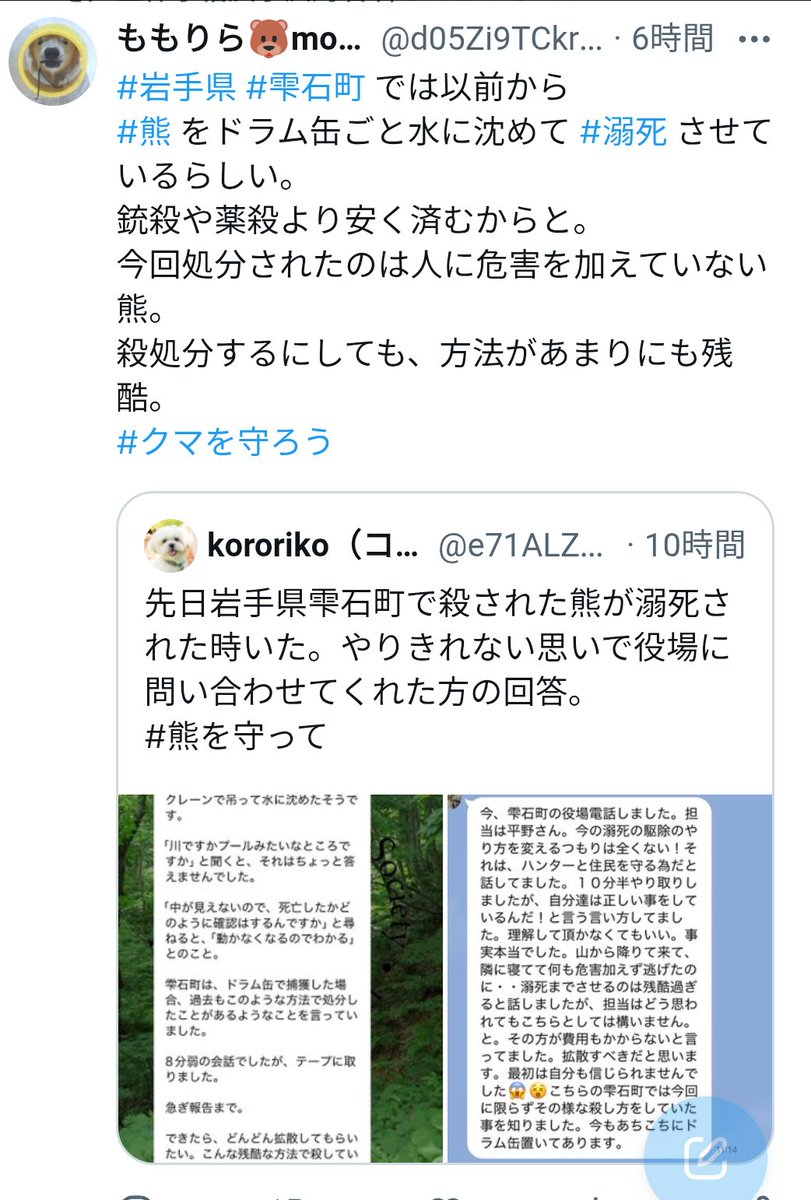 21senyes's tweet photo. @Moto3_99 子熊の目潰し��て英雄気取りの日本人なんだもの、熊に虐待の限りを尽くしてるわよ。
熊を残虐に殺戮している一部の日本人は世界的に罰せられるべきだわ。 https://t.co/YXCRNij4jf