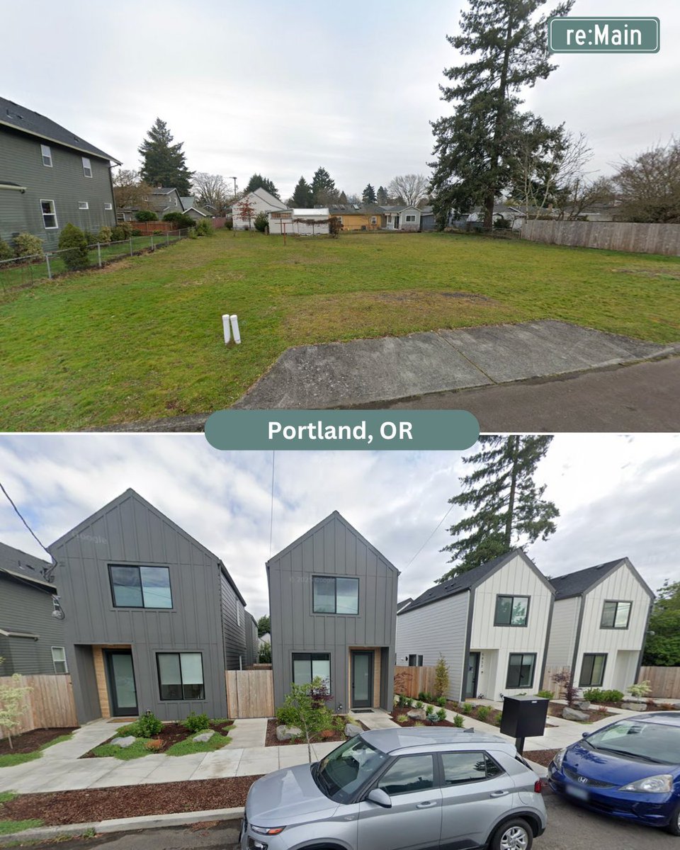 berkie1's tweet photo. In 2020, Portland legalized middle housing on most residential lots.

1,400+ units have been built, averaging $300,000 less than a single-family in the same neighborhood.

Massachusetts needs reforms like this if we want the next generation to be able to set down roots here. https://t.co/kf3rGNFdWs