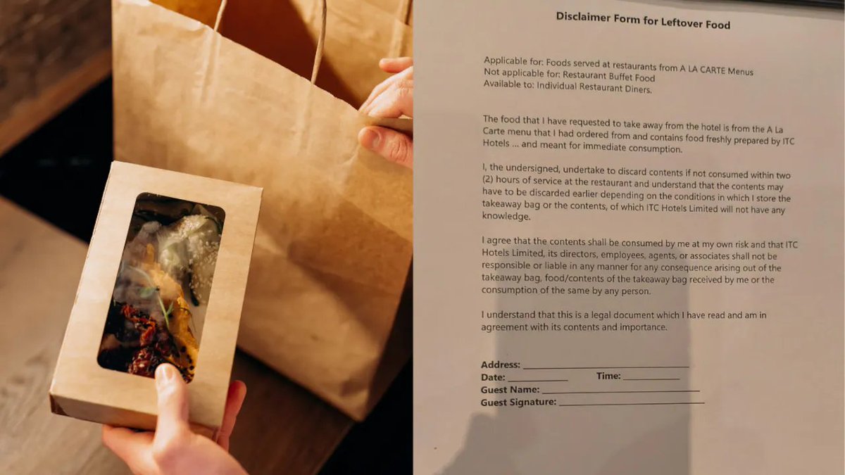 NDTVFood's tweet photo. Why Do Hotels Make You Sign A Legal Form Before Packing Leftover Food?
https://t.co/Jy2Bzudk9w
#form #leftover #food https://t.co/w8wIyhos64
