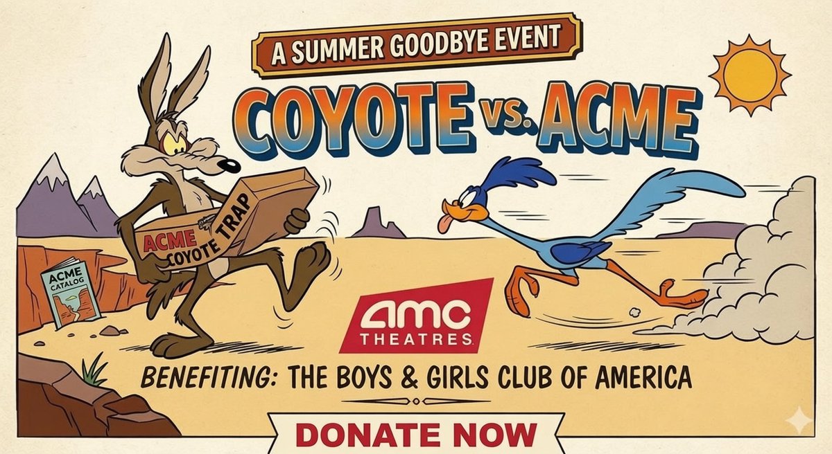chapin4life's tweet photo. We hit 17% on our Coyote vs. ACME campaign! 🚀 Massive thank you to everyone who stepped up early!
Let's carry this momentum into the weekend—every contribution brings us closer to filling AMC &amp; Odeon seats for the kids. Donate &amp; share today! 🍿🎬
https://t.co/zlDGEPYse5 https://t.co/GKm4rdkf3j