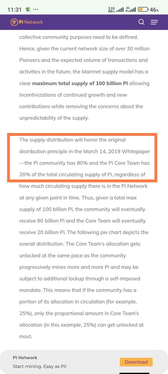 sundaypeter8110's tweet photo. Opening the Way for Pi.

---

CLARITY Act and the Under-20% Ownership Threshold: Ripple, Stellar, and Pi Network

One of the key criteria under the CLARITY Act for a blockchain to be recognized as a Mature Blockchain System is that no issuer, development team, or affiliated party owns or controls 20% or more of the total token supply. This is the Distributed Ownership requirement, alongside other standards related to decentralized governance and network operation.

Applying this criterion to several major blockchain networks:

Ripple (XRP): Ripple Labs still controls a substantial amount of XRP through its escrow accounts. Although these tokens are released on a scheduled basis, regulators may still consider them assets owned or controlled by Ripple. If so, Ripple would likely have difficulty meeting the under-20% ownership requirement. As a result, XRP is widely viewed as one of the projects most significantly affected by this provision.

Stellar (XLM): Stellar is generally more decentralized than Ripple, but it is less certain whether it satisfies the ownership threshold. After burning more than 55 billion XLM in 2019, the Stellar Development Foundation (SDF) still holds approximately 15.75 billion XLM, representing around 31–32% of the current total supply. If the CLARITY Act counts all XLM controlled by the SDF, Stellar would not yet meet the under-20% requirement. However, the SDF is a nonprofit organization that continues to distribute these tokens to support ecosystem development, meaning its ownership percentage is expected to decline over time.

Pi Network: Based on publicly available information, the Pi Core Team currently holds about 20% of the total token supply. If this share falls below 20% as token distribution continues, Pi would be better positioned to satisfy the CLARITY Act's Distributed Ownership criterion. In addition, Pi would still need to meet other requirements, including ensuring that no individual or organization controls the network, no party holds more than 20% of the voting power, and the blockchain operates through a decentralized consensus mechanism.

Ultimately, the 20% threshold in the CLARITY Act is more than just a limit on token ownership. It reflects the broader objective of the legislation: encouraging blockchain networks to transition from organization-controlled models to genuinely decentralized ownership and governance.

 https://t.co/ffsll5aESh