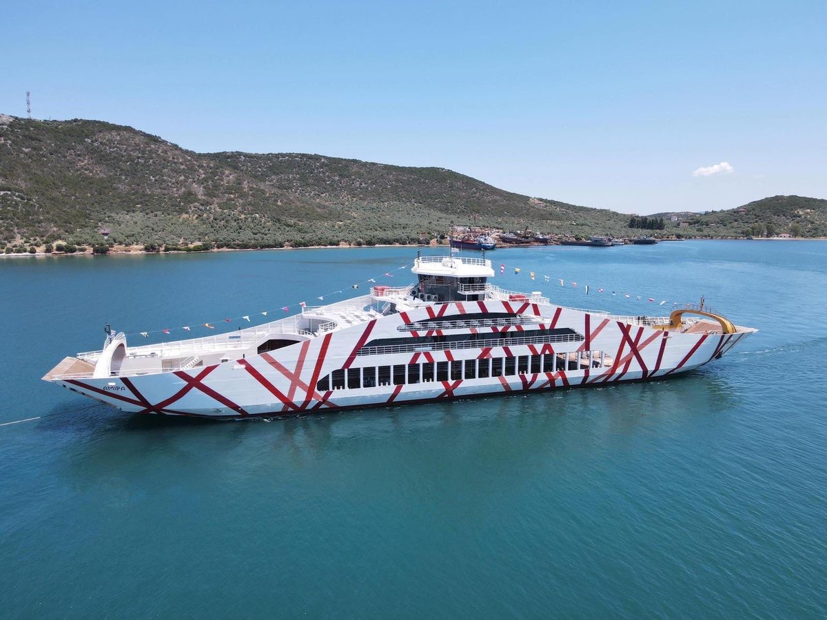 INSBClass's tweet photo. NEW BUILDING PROJECT AMIRA | Greek Flag | Length: 102m | GT: 1,976 | Passengers: 1,146 | Cars: 203 Καλοτάξιδο και καλές θάλασσες! #INSBClass #Newbuilding #Shipbuilding #Classification #Maritime #Shipping #PassengerFerry #RoPax https://t.co/e0KwYsRfFv