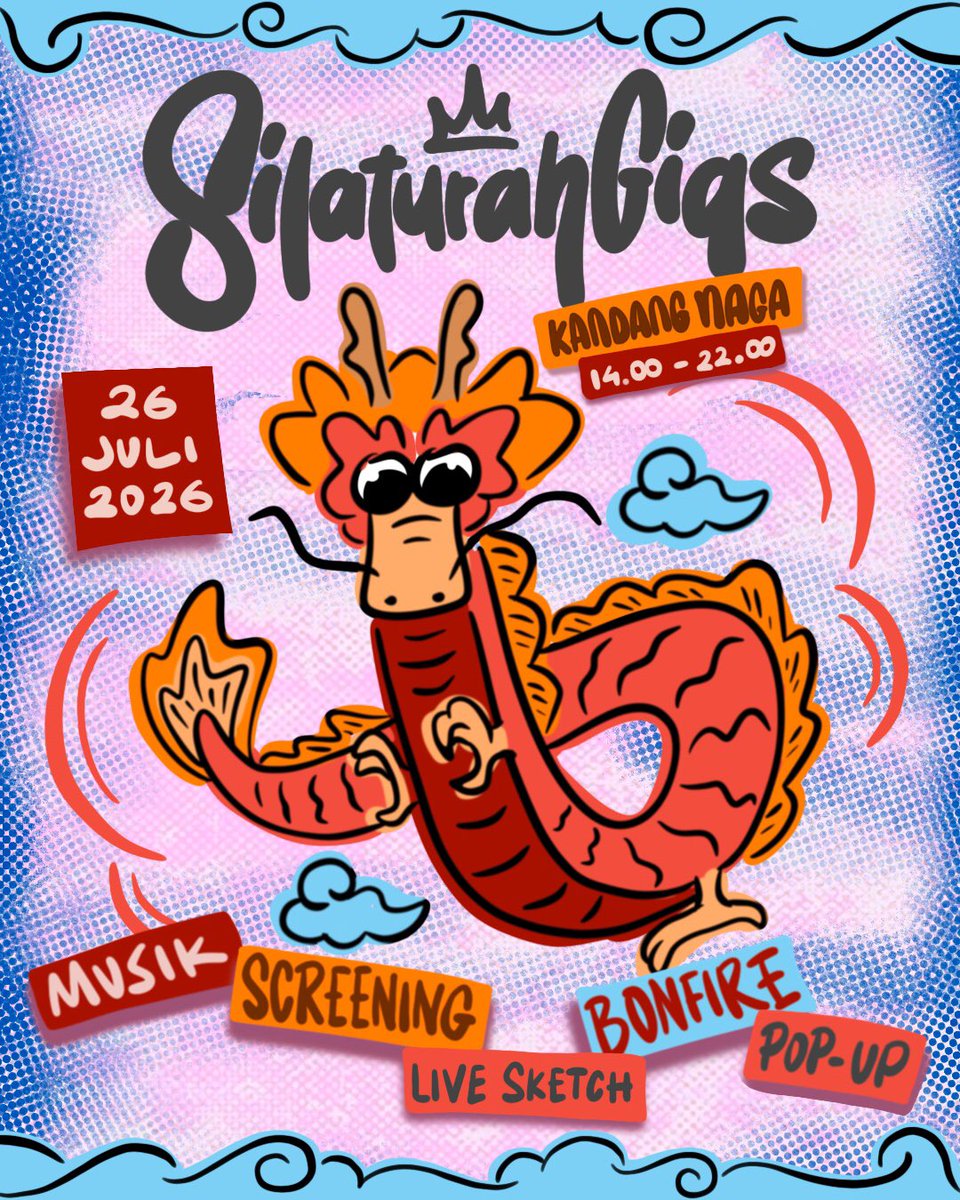 dominancircus's tweet photo. Akhir pekan ini ‘ Silaturahgigs ‘ di kandang naga! 🐓🥚❗️
-
Pertunjukan gratis, untuk semua umur mari nongkrong.

Poster oleh @boyadnug 

#thedominancircus https://t.co/hz4htj7UtB