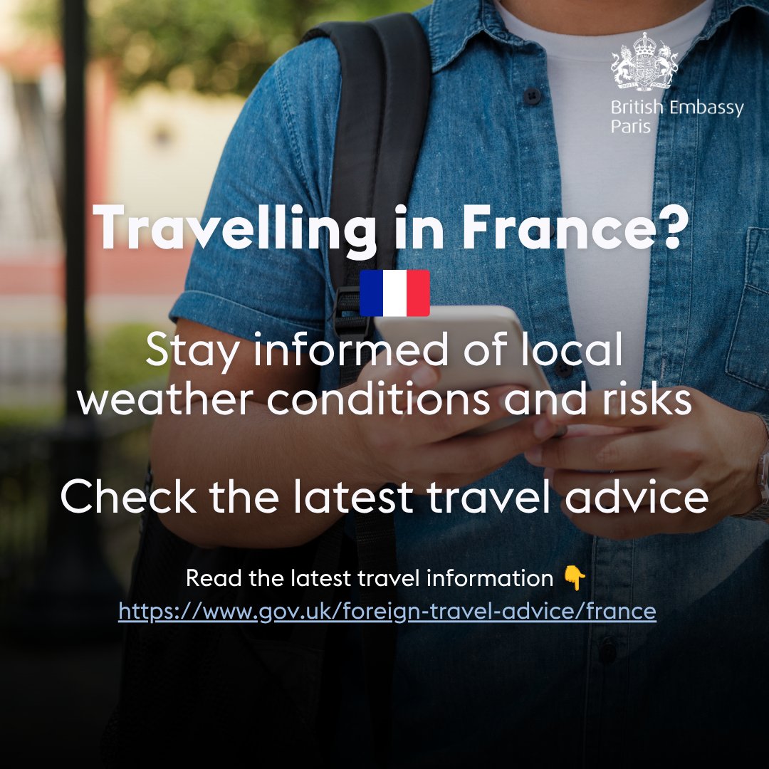 UKinFrance's tweet photo. As temperatures rise this summer, be aware of the increased risk of wildfires in France.
Stay vigilant:
✅ Report fires by calling 112 or 18
✅ Stay informed about local conditions
✅ Follow official instructions immediately

Read the latest travel advice: https://t.co/uYbn3vzm78 https://t.co/cSYNz5XZE9