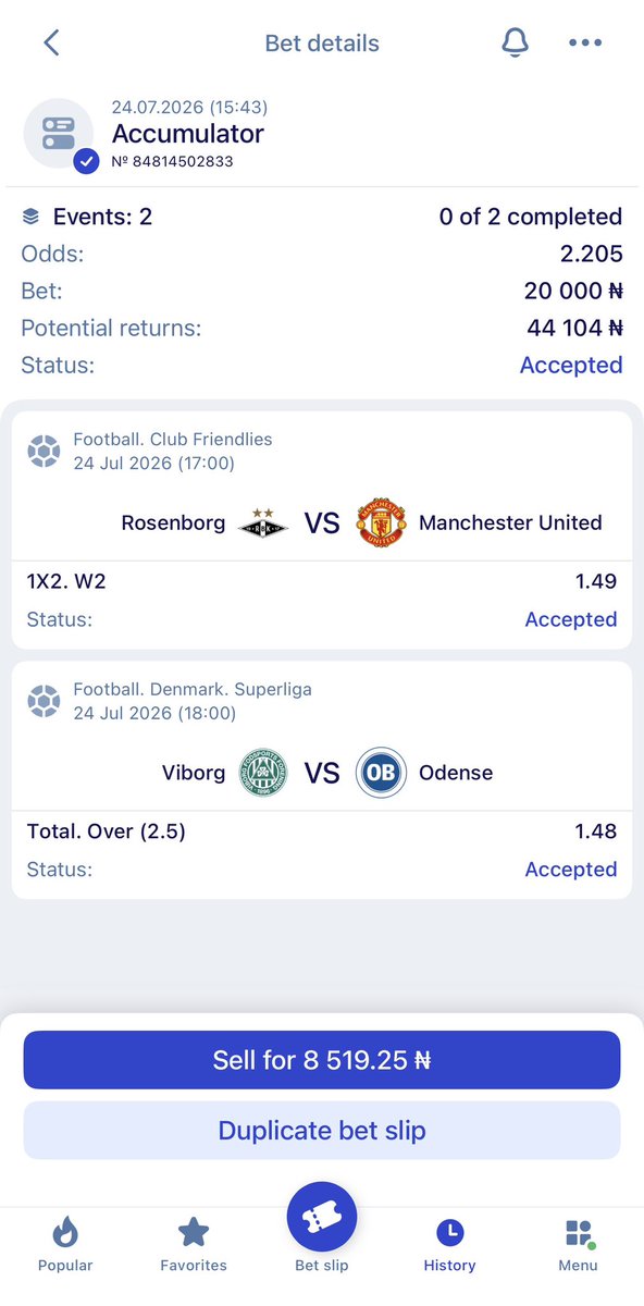 MrBeeSZN10's tweet photo. BET OF THE DAY ON PARIPESA🏆

PARIPESA CODE : 2GAV5

Register Here 👇
https://t.co/R5l67jAI53

✅Use promo code MILYPESA to receive your welcome bonus up to N200,000 https://t.co/1MbPy8Wfnu