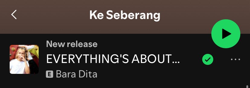 baraditabea's tweet photo. https://t.co/dXVrIB9LNb 

EVERYTHING’S ABOUT YOU (RIGHT?) IS ON “Ke Sebrang” !!! https://t.co/7mykTeQScZ